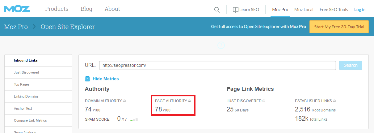 Page Authority